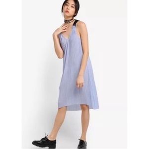 Topshop pleated ruffle lilac slip dress size 2